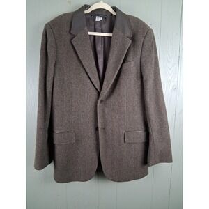 Peruvian Connection Blazer Mens 40 Herringbone Angora Wool Alpaca Sport Coat